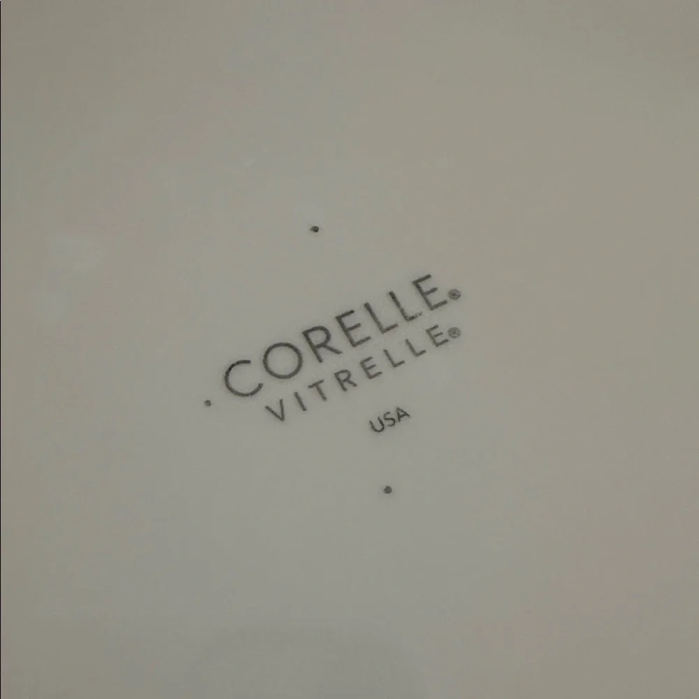 Corelle Pure White Square Dinner Luncheon Plates - Set of 5